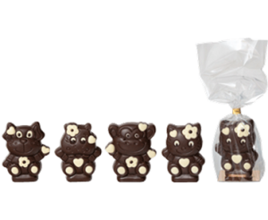 060г шоколадная фигурка «ЗВЕРУШКИ ОЧАРОВАШКИ» (х 16шт) (Натуральный шоколад)