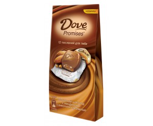 DOVE Promises Молочный шоколад миндаль карамель 93г
