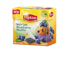 Lipton Blueberry Muffin (Чай Липтон Пирамидка Кекс С Кусочками Черники 20 пакетиков 1х12)