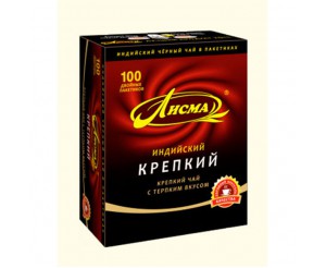 Лисма Чай Крепкий (100г 1х6 С Подарком 25 пакетиков Бергамот)
