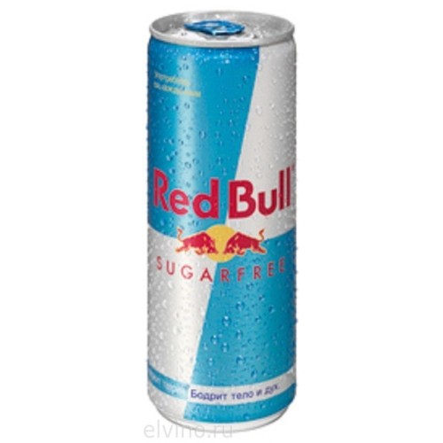 Red Bull SugarFree (Ред булл, редбул) энергетик без сахара в ж/б 0,25л/24 шт ОПТОМ